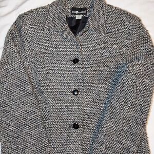 Sag Harbor Jacket Blazer Womens  Size 12 Black, Gray & White